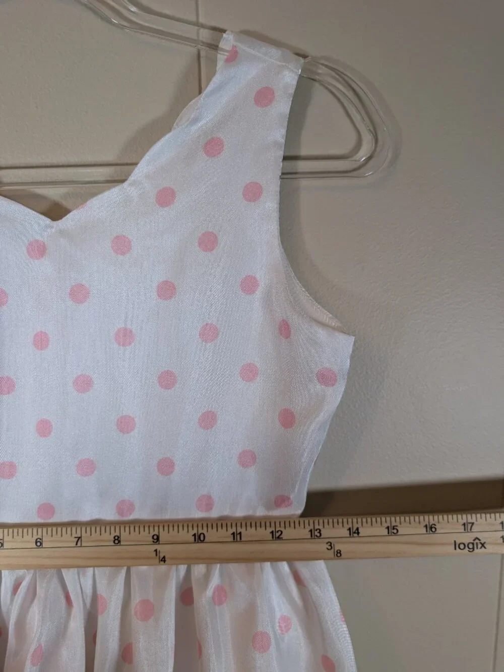 GYMBOREE Girls 12 Floral Polka Dot Dress Pink White Spring Easter Garden Party